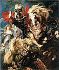 St George Dragon Rubens by Peter Paul Rubens